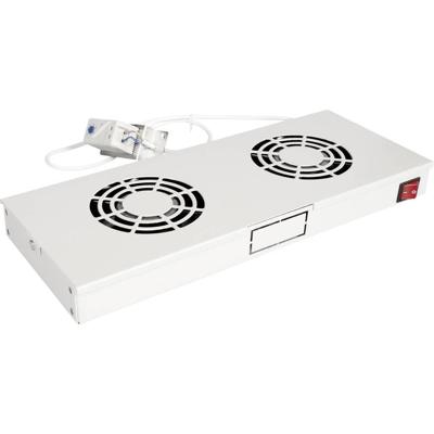 ROLINE 19-inch ventilatorunit 2 ventilatoren , Thermostaat grijs