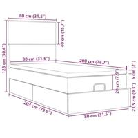 Ottoman bed met matrassen en LED's 80x200cm fluweel donkergroen - thumbnail