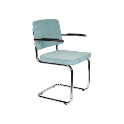 Zuiver Eetkamerstoel 'Ridge' Ribstof, kleur Blauw Zuiver Eetkamerstoel 'Ridge' Ribstof, kleur Blauw