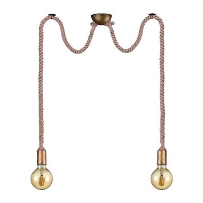 Trio HanglampCord touwlamp 2-lichts brons - 310100204