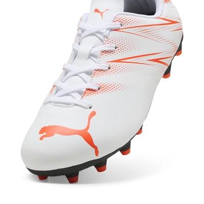 PUMA Attacanto Gras / Kunstgras Voetbalschoenen (MG) Kids Wit Oranje