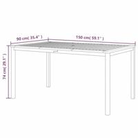 5-delige Tuinset met kussens massief acaciahout - thumbnail