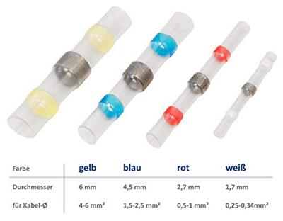 Krimpkous soldeer connector 0.25-6mm set 100 delig - 4143122
