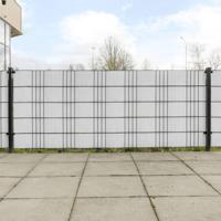 VidaXL Balkonschermen 10 st 255x19 cm poly rattan wit - thumbnail