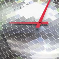NeXtime NE-3293 Stille Wandklok - 35cm - Discobal - Koepelvormig Glas - "Disco Ball" - thumbnail