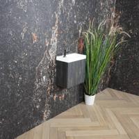 Fonteinmeubel Boss & Wessing Paris Fontein Mat Wit 40 cm Zwart Eiken Boss & Wessing - thumbnail