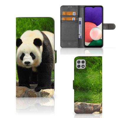 Samsung Galaxy A22 5G | Telefoonhoesje | Met pasjeshouder | Panda Samsung Galaxy A22 5G | Telefoonhoesje | Met pasjeshouder | Panda