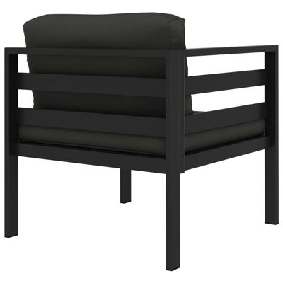 6-delige Loungeset met kussens aluminium antracietkleurig