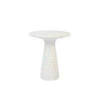 Zuiver Ronde Bijzettafel 'Victoria' Terrazzo, 45cm hoog, kleur Wit - thumbnail