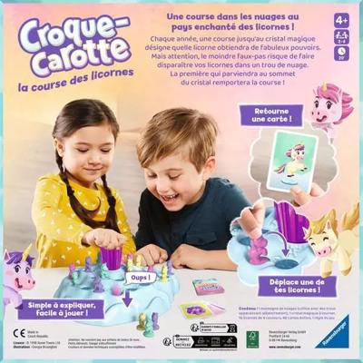 Croque Carrot Unicorn, Bordspel gebaseerd op Croque Carotte, Grappig parcoursspel, 4 jaar oud, 22798, Ravensburger
