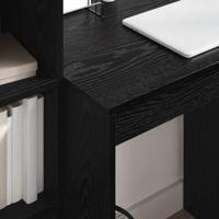 Bureau Zwart eiken 70 x 50 x 76 cm Bewerkt hout - thumbnail