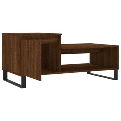 Salontafel 100x50x45 cm bewerkt hout bruineiken