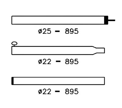 Campking Tentstok 25mm 170/250cm