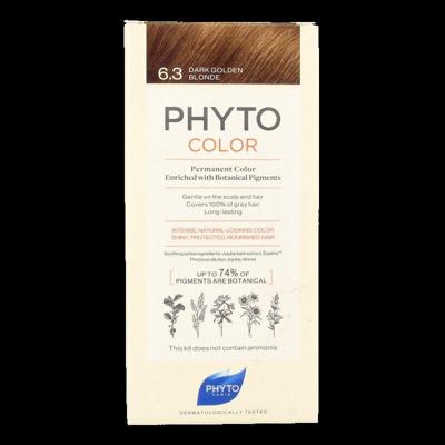Phytocolor Permanente Haarkleuring 6.3 Donker Goudblond Intense en Natuurlijke Kleur