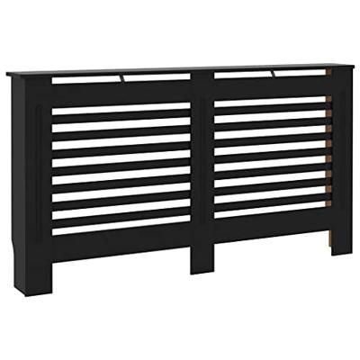 Radiatorombouw 152x19x81,5 cm MDF zwart