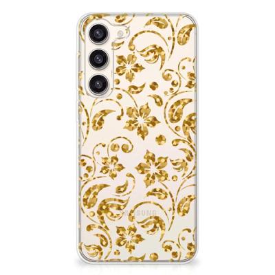 Samsung Galaxy S23 Plus | TPU Case | Gouden Bloemen Samsung Galaxy S23 Plus | TPU Case | Gouden Bloemen
