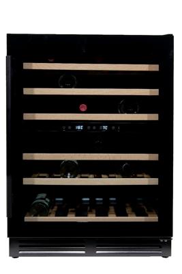 Vinata Vernale Wijnklimaatkast Vrijstaand en onderbouw - Zwart - Wijnkoelkast 51 flessen - 82 x 59.5 x 58 cm - Wijnkast