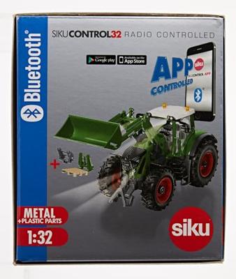 Siku Control op afstand bestuurbare Fendt 933 Vario tractor met voorlader en Bluetooth afstandsbediening - thumbnail