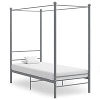 Hemelbedframe metaal grijs 90x200 cm - thumbnail