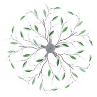 Plafondlamp met acryl kristallen bladarmen voor 5xE14 groen - thumbnail