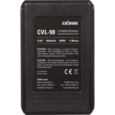 Dörr CVL-98 Compacte V-Mount Li-Ion Accu voor DLP-820