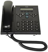 Unified IP Phone 6921 Slimline - VoIP-telefoon - SCCP, SIP - multiline - houtskool - thumbnail