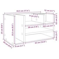 VidaXL Bureau organiser 44,5x24x25 cm bewerkt hout bruin eikenkleur - thumbnail