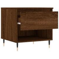 Salontafel 50x46x50 cm bewerkt hout bruin eikenkleur - thumbnail