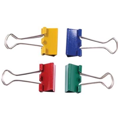 Q-CONNECT foldbackclip, geassorteerde kleuren, 24 mm, doosje van 10 stuks