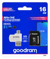 Goodram M1A4-0160R12 flashgeheugen 16 GB MicroSDHC Klasse 10 UHS-I - thumbnail