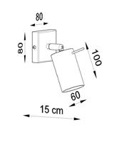 Wandlamp BERG naturel hout - thumbnail