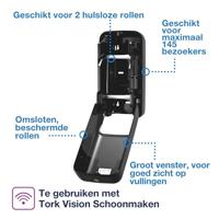 Toiletpapierdispenser tork t7 verticaal duo zwart - thumbnail