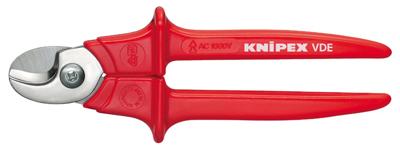 Knipex Kabelschaar benen | Kunststof omspoten | Geïsoleerd | Kunststof gespoten | VDE-getest - 95 06 230 SB