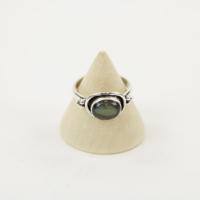 Zilveren Ring met Labradoriet Maat 17 (Sterling Zilver 925) - thumbnail