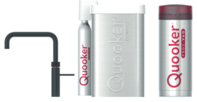 Quooker Cube Fusion Square Mat Zwart met Pro3-VAQ Boiler