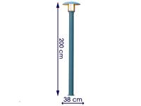 Konstsmide 402-312 Heimdal Staande buitenlamp Spaarlamp, LED E27 60 W Zilver - thumbnail
