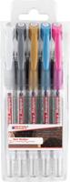 Edding gelroller 2185, etui met 5 stuks in geassorteerde kleuren - thumbnail