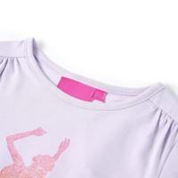 Kindershirt met lange mouwen ballerinaprint 104 lichtlila - thumbnail