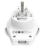 SKROSS | 1.500268 | World to USA USB | Universal World naar VS-adapter met USB A-aansluiting: 5V /2,4A - Spanning en vermogen 100V – 1500W / 250V – 3750W - Bescherming tegen elektrische schokken - thumbnail