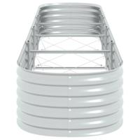 VidaXL Plantenbak verhoogd 400x80x44 cm gegalvaniseerd staal zilver - thumbnail