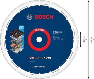 Bosch Accessories 2608900537 M14 Diamanten doorslijpschijf Diameter 355 mm Boordiameter 25.4 mm 1 stuk(s)