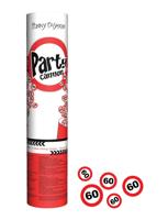 Confettikanon 60 jaar 20cm - thumbnail