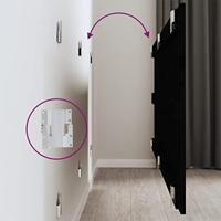 Wandhoofdbord 166x3x60 cm massief grenenhout zwart - thumbnail