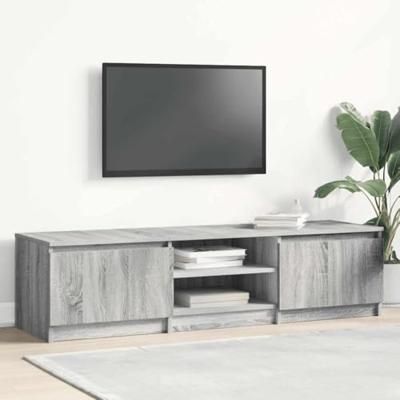 Tv-meubel 140x40x35,5 cm bewerkt hout grijs sonoma eikenkleurig