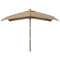 Parasol met houten paal 300x300x273 cm taupe - thumbnail