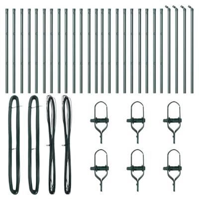 VidaXL Afrasteringspaal 26 pcs groen 3,2 x 3,2 x 80 cm