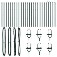 VidaXL Afrasteringspaal 26 pcs groen 3,2 x 3,2 x 80 cm - thumbnail