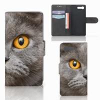 Telefoonhoesje | Met pasjeshouder | Sony Xperia X Compact Britse Korthaar - thumbnail