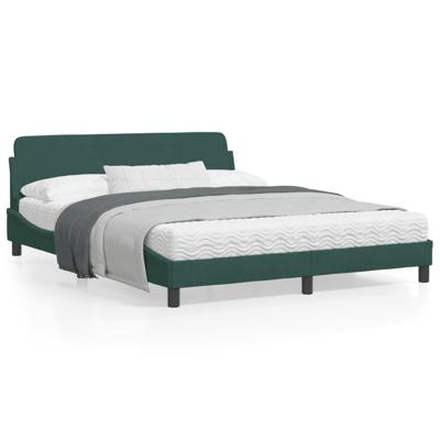 Bedframe zonder matras 160x200 cm fluweel donkergroen