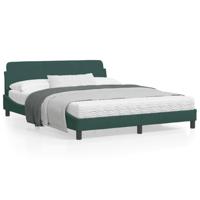 Bedframe zonder matras 160x200 cm fluweel donkergroen - thumbnail